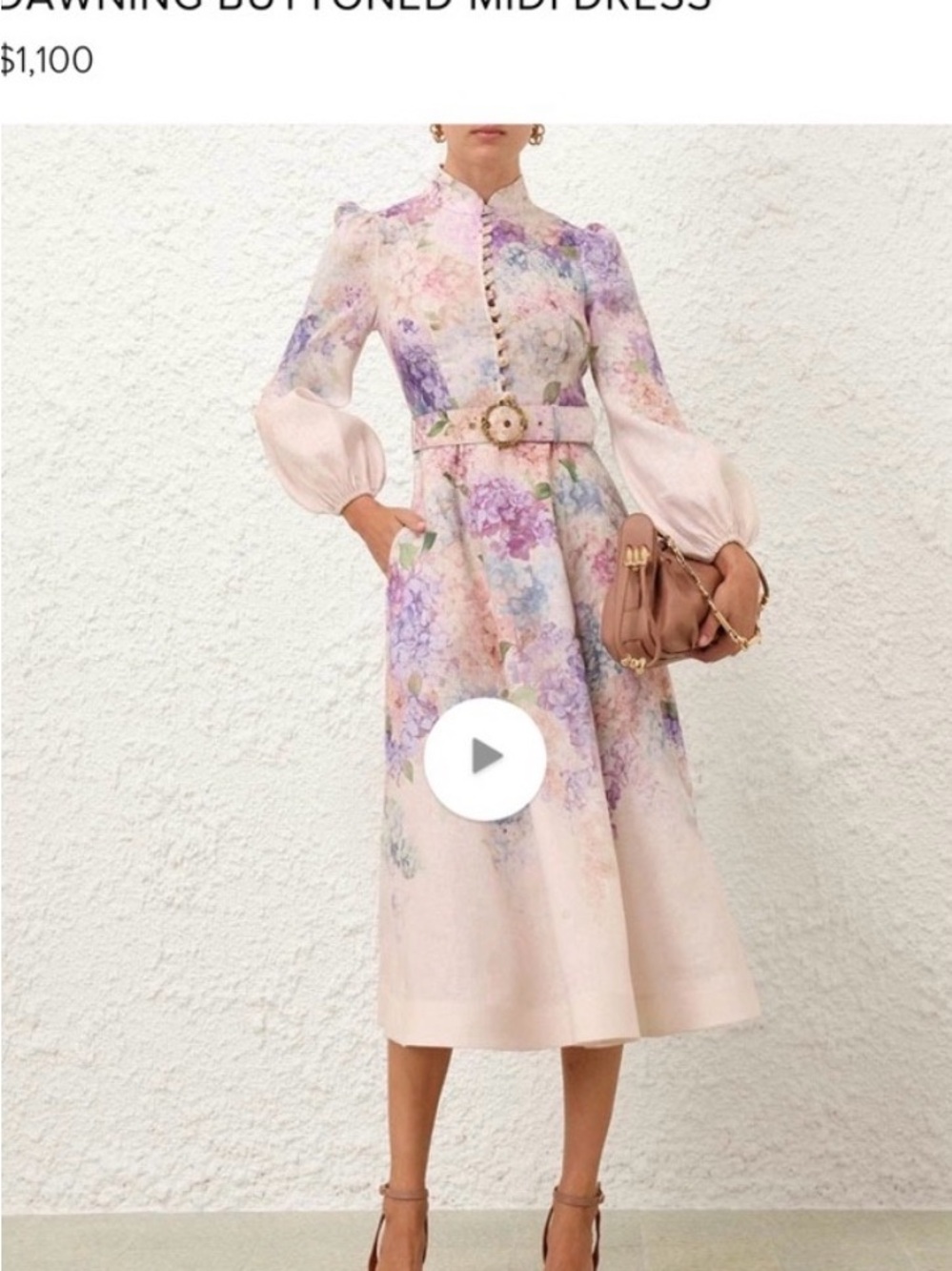 Zimmermann inspired dawning midi dress